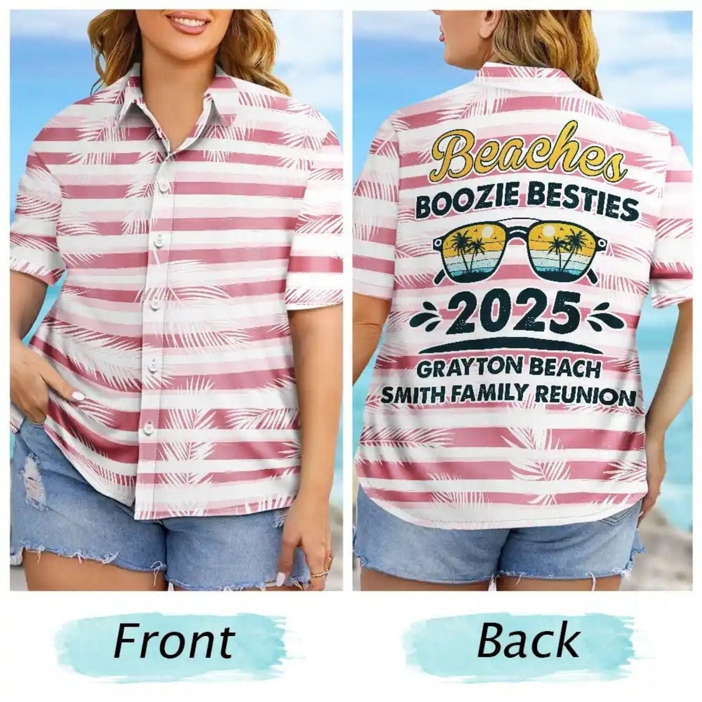Tropical Funny Beach Custom Photo Face Bestie Hawaiian Shirt For Personalized Vacation Style And Beach Travel