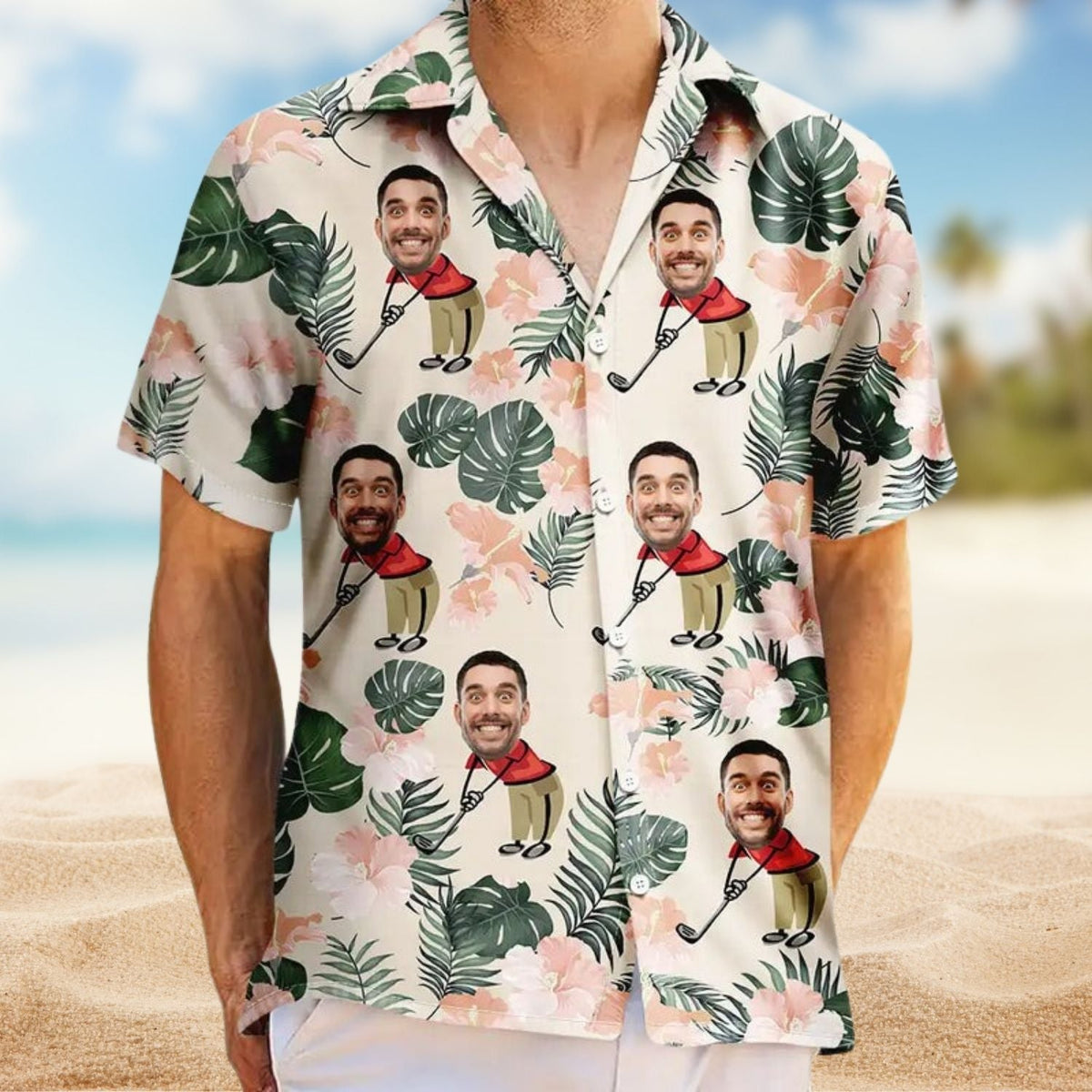 Funny Golf Custom Photo Personalized Hawaiian Shirt For Personalized Vacation Style And Beach Travel