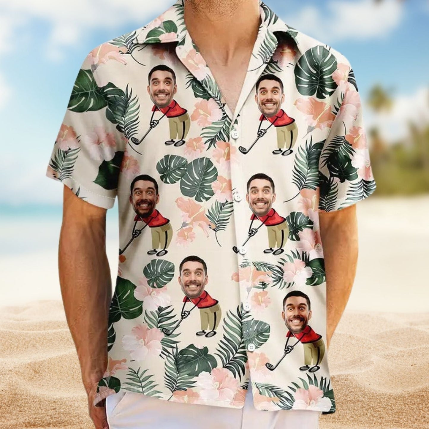 Funny Golf Custom Photo Personalized Hawaiian Shirt For Personalized Vacation Style And Beach Travel