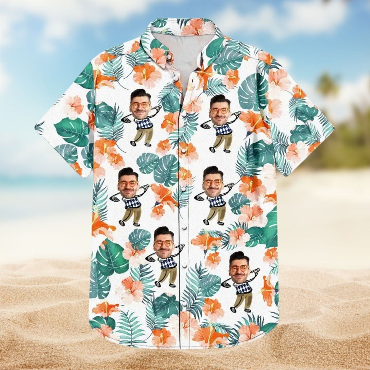 Funny Golf Custom Photo Personalized Hawaiian Shirt For Personalized Vacation Style And Beach Travel