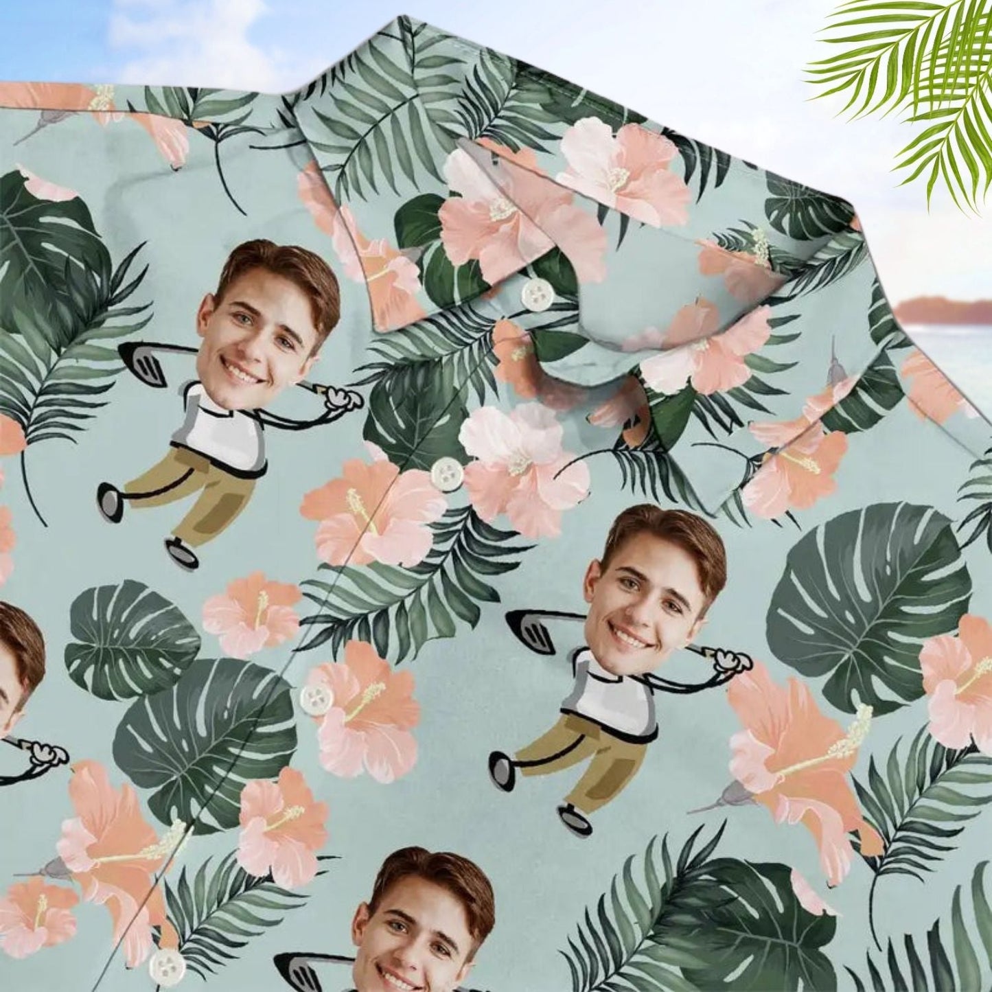 Funny Golf Custom Photo Personalized Hawaiian Shirt For Personalized Vacation Style And Beach Travel