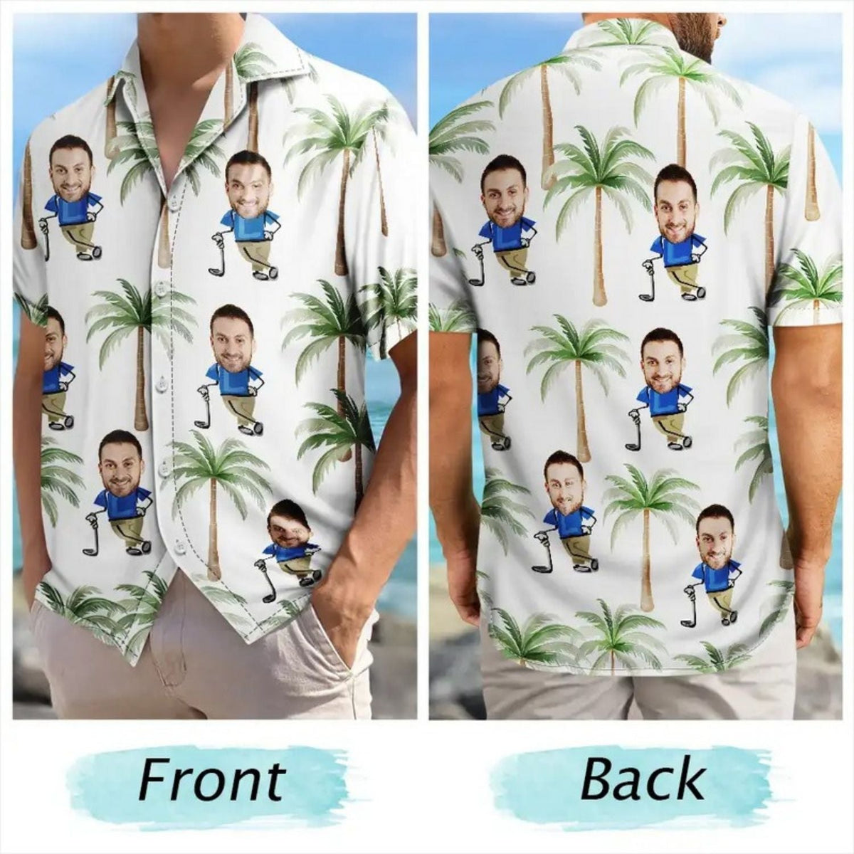 Funny Golf Custom Photo Personalized Hawaiian Shirt For Personalized Vacation Style And Beach Travel