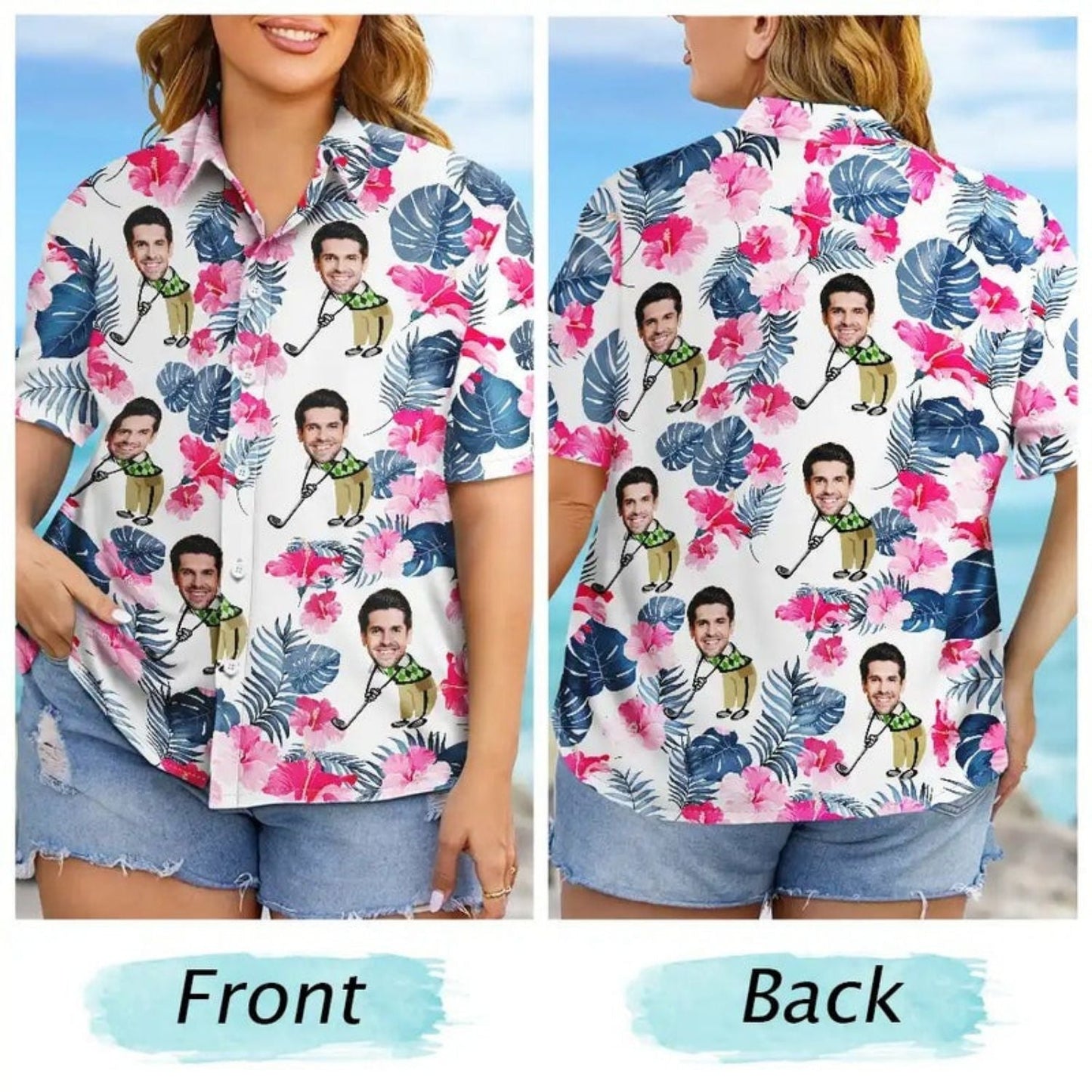 Funny Golf Custom Photo Personalized Hawaiian Shirt For Personalized Vacation Style And Beach Travel