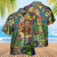 Hippie Peace Hawaiian Shirt With All Over Print For Tropical Getaways Outdoor Fun And Everyday Wear