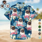 Funny Dog Custom Photo Family Pet Face Hawaiian Shirt For Resort Days, Summer Events, And Comfortable Outdoor Activities