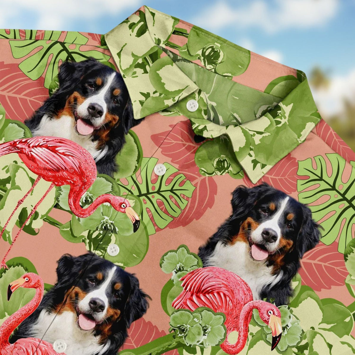 Funny Dog Custom Photo Family Pet Face Hawaiian Shirt For Resort Days, Summer Events, And Comfortable Outdoor Activities