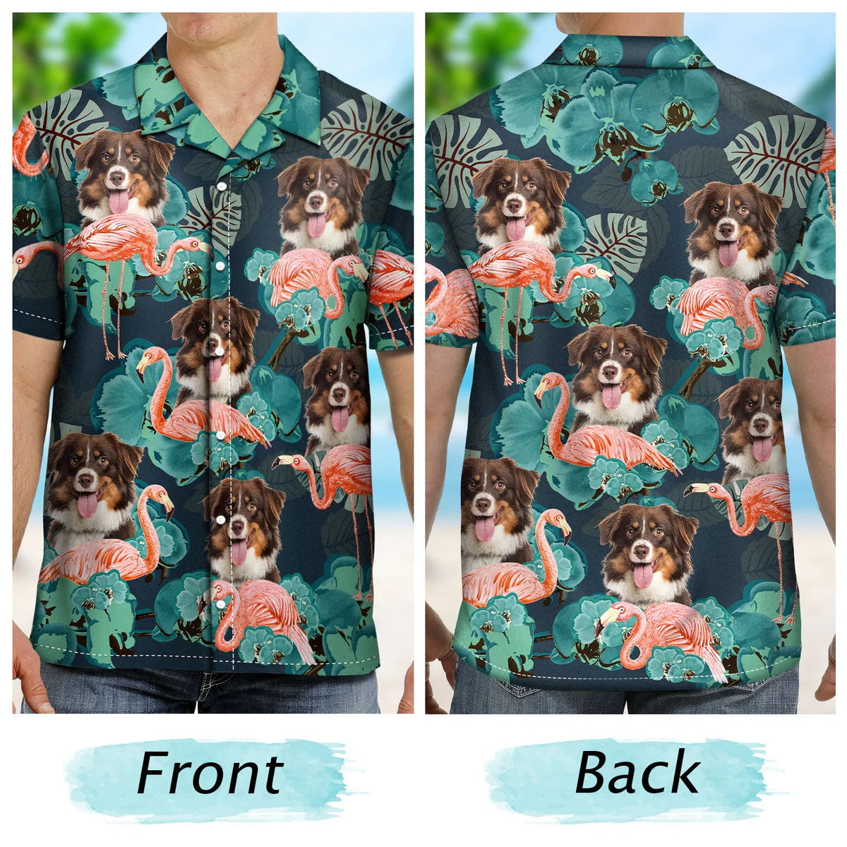 Funny Dog Custom Photo Family Pet Face Hawaiian Shirt For Resort Days, Summer Events, And Comfortable Outdoor Activities