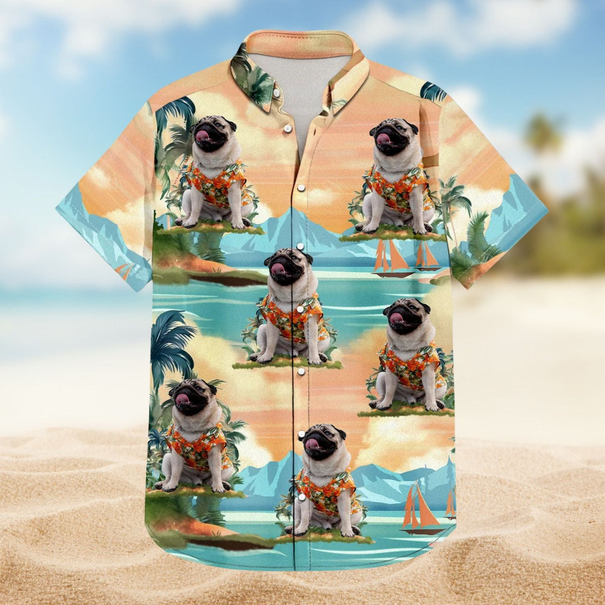 Funny Tropical Custom Photo Family Pet Face Hawaiian Shirt For Personalized Vacation Style And Beach Travel
