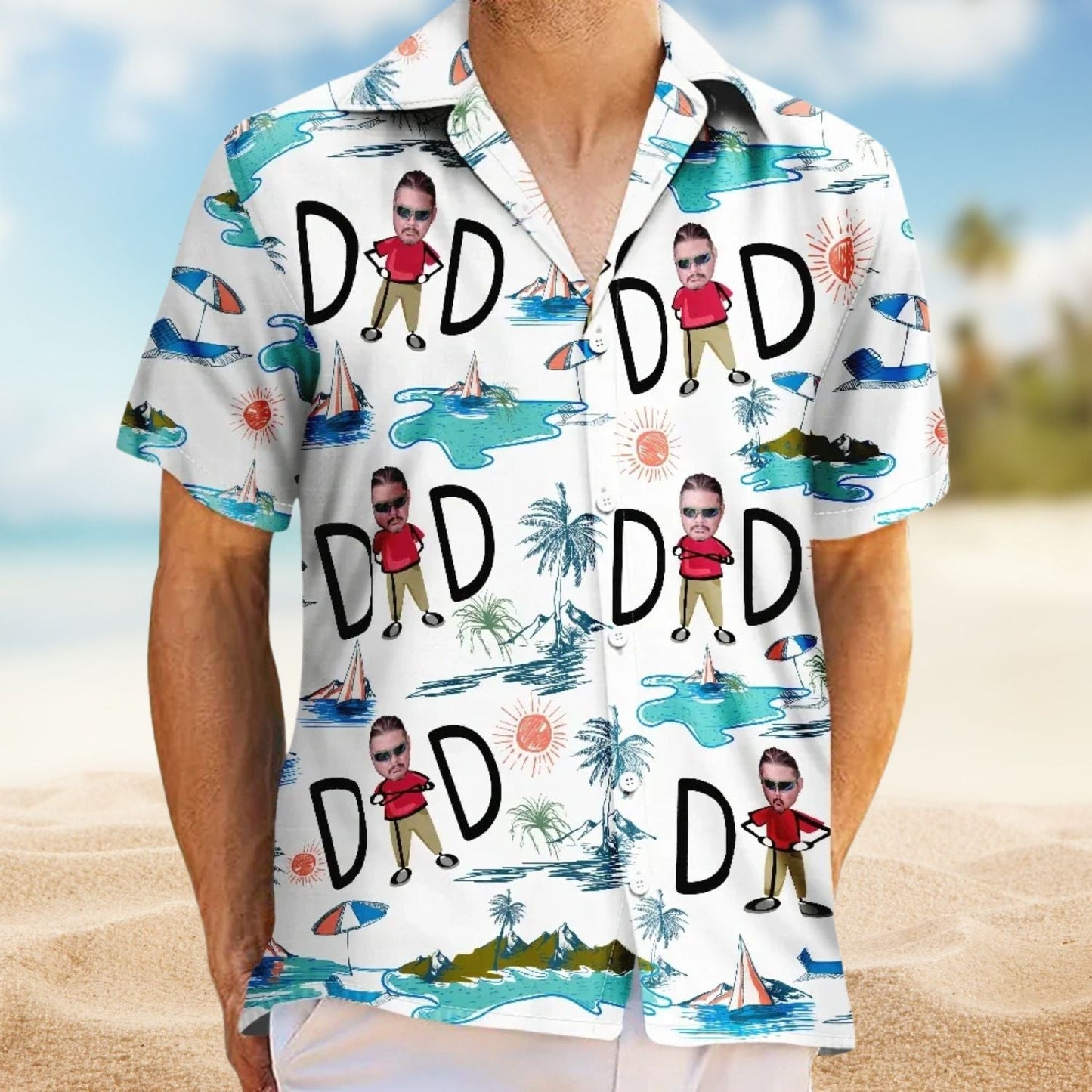 Custom Photo Dad Stance Personalized Hawaiian Shirt For Custom Resort Wear And Summer Trips