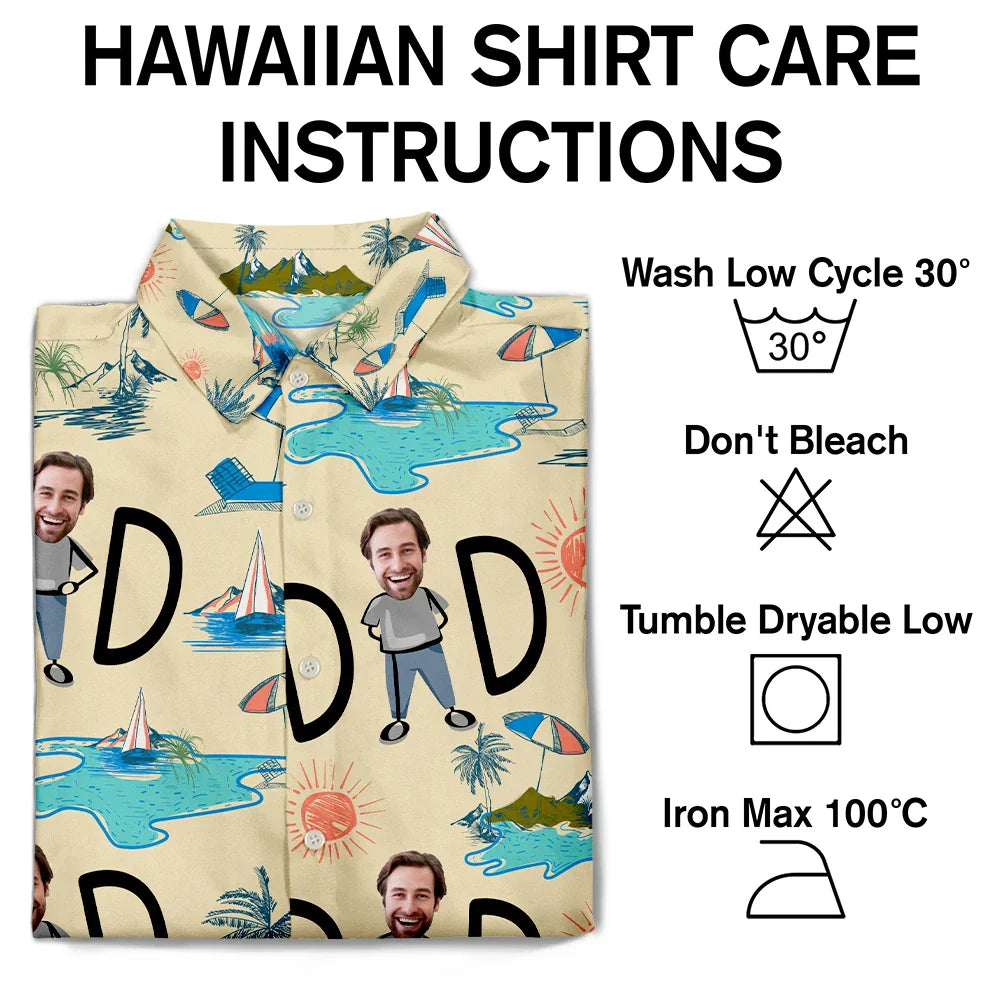 Custom Photo Dad Stance Personalized Hawaiian Shirt For Custom Resort Wear And Summer Trips