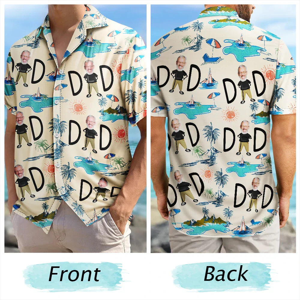 Custom Photo Dad Stance Personalized Hawaiian Shirt For Custom Resort Wear And Summer Trips