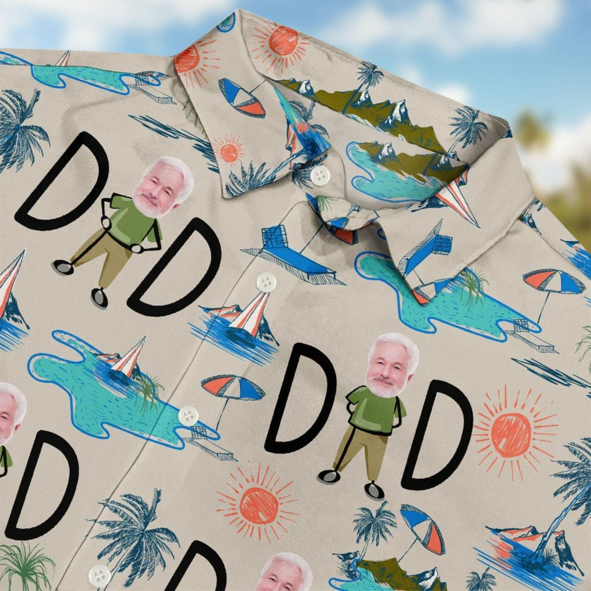Custom Photo Dad Stance Personalized Hawaiian Shirt For Custom Resort Wear And Summer Trips