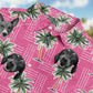 Vintage Custom Photo Pet Kids Palm Trees Hawaiian Shirt For Tropical Holidays And Casual Wear