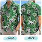 Vintage Custom Photo Pet Kids Palm Trees Hawaiian Shirt For Tropical Holidays And Casual Wear