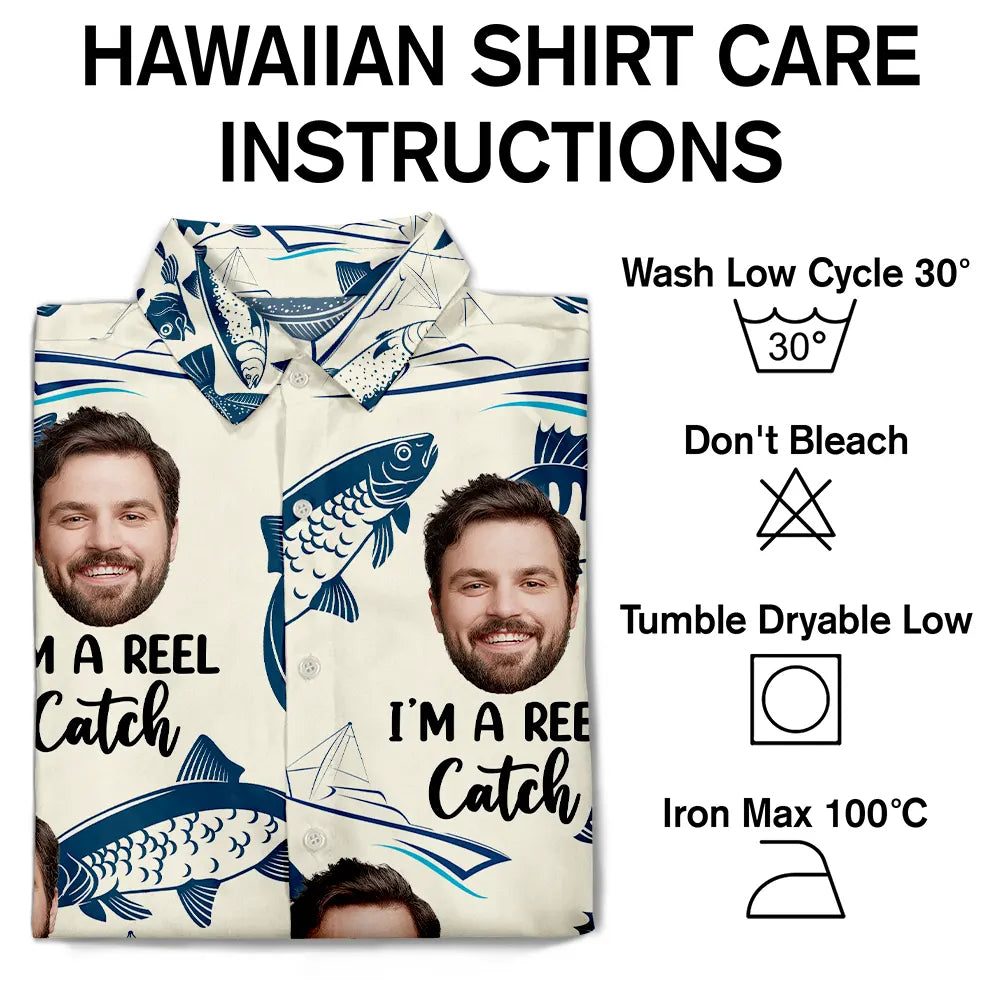 Custom Photo Reel Catch Personalized Hawaiian Shirt For Warm Weather Events And Casual Wear