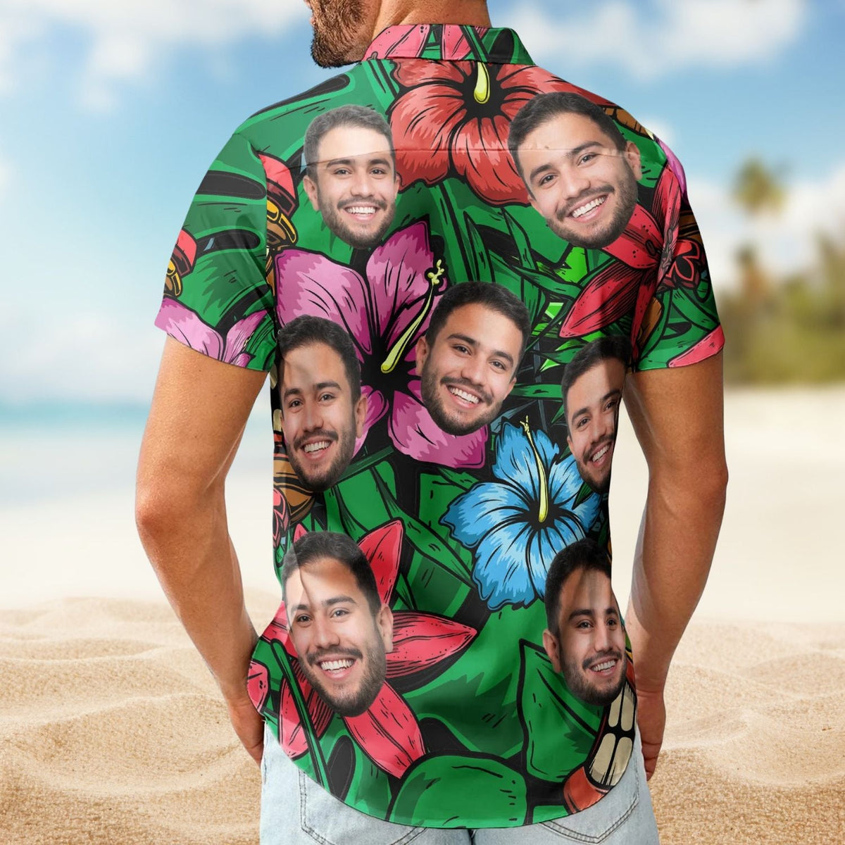 Funny Custom Photo Pet Family Friends Tiki Hawaiian Shirt For Island Vacations And Everyday Style