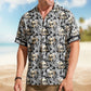 Magical Mushroom Custom Name Skull Hawaiian Shirt For Tropical Holidays, Resort Trips, And Comfortable Summer Outings
