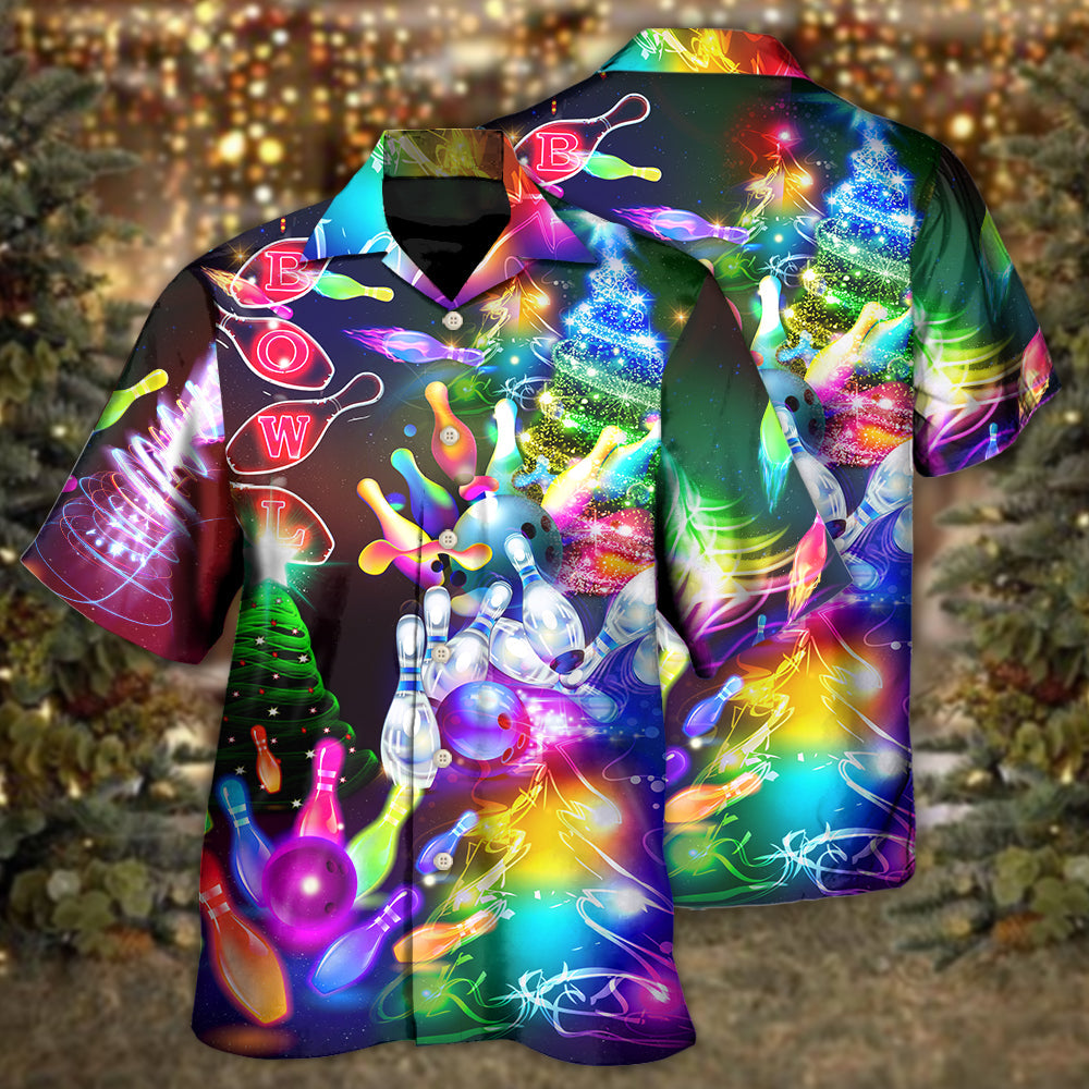 Festive Christmas Hawaiian Shirt Print Closeup For Island Holidays