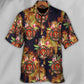Tropical Floral Firefighter Hawaiian Shirt With All Over Print For Warm Weather Adventures Parties And Daily Comfort