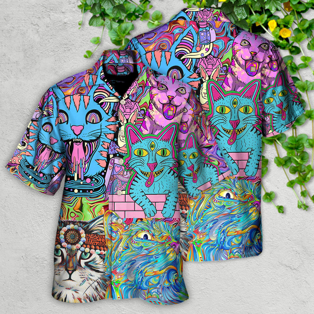 Bohemian Cat Wonderful Hawaiian Shirt Artwork View For Coastal Escapes And Resort Style