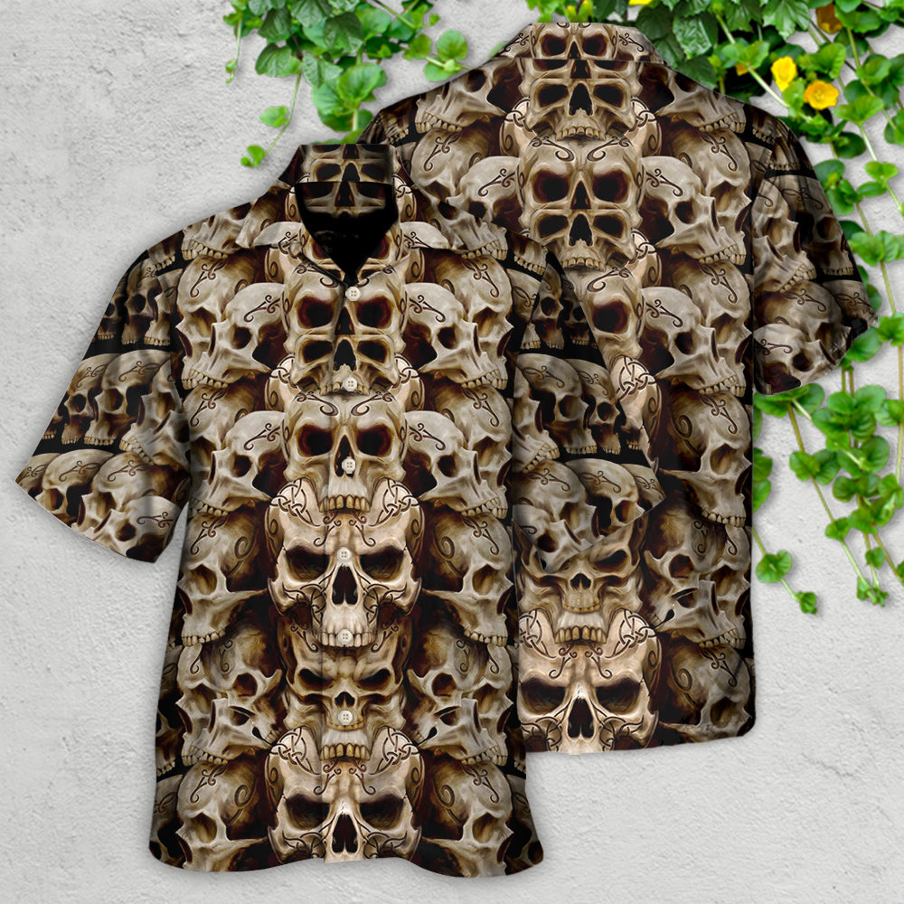 Dark Skull Inside Everyone Hawaiian Shirt Design View For Casual Summer Styling