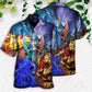 Dragon Fantasy Whimsical Hawaiian Shirt Pattern Detail For Summer Holidays And Outdoor Fun