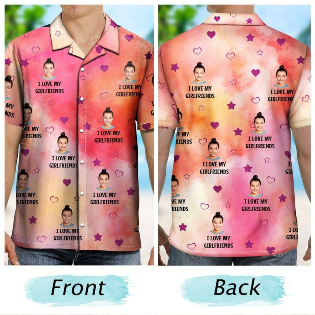 Funny Romantic Custom Photo Gift Husband Boyfriend Hawaiian Shirt For Coastal Travel And Summer Outings