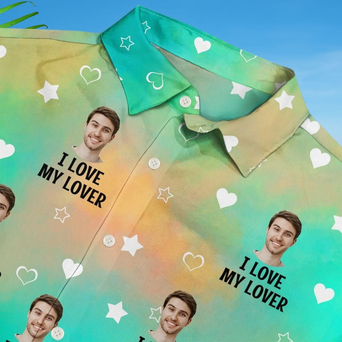 Funny Romantic Custom Photo Gift Husband Boyfriend Hawaiian Shirt For Coastal Travel And Summer Outings