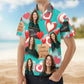 Happy Romantic Aloha Valentine's Day Personalized Photo Hawaiian Shirt For Personalized Vacation Style And Beach Travel