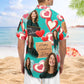 Happy Romantic Aloha Valentine's Day Personalized Photo Hawaiian Shirt For Personalized Vacation Style And Beach Travel