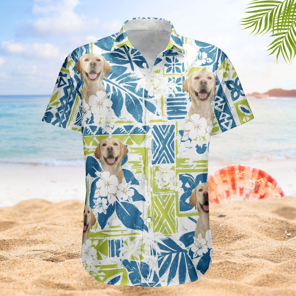 Tropical Funny Aloha Custom Photo Pet Family Hawaiian Shirt For Coastal Travel And Summer Outings