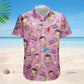 Funny Birthday Party Drinks Custom Face Aloha Hawaiian Shirt For Summer Vacation And Beach Travel
