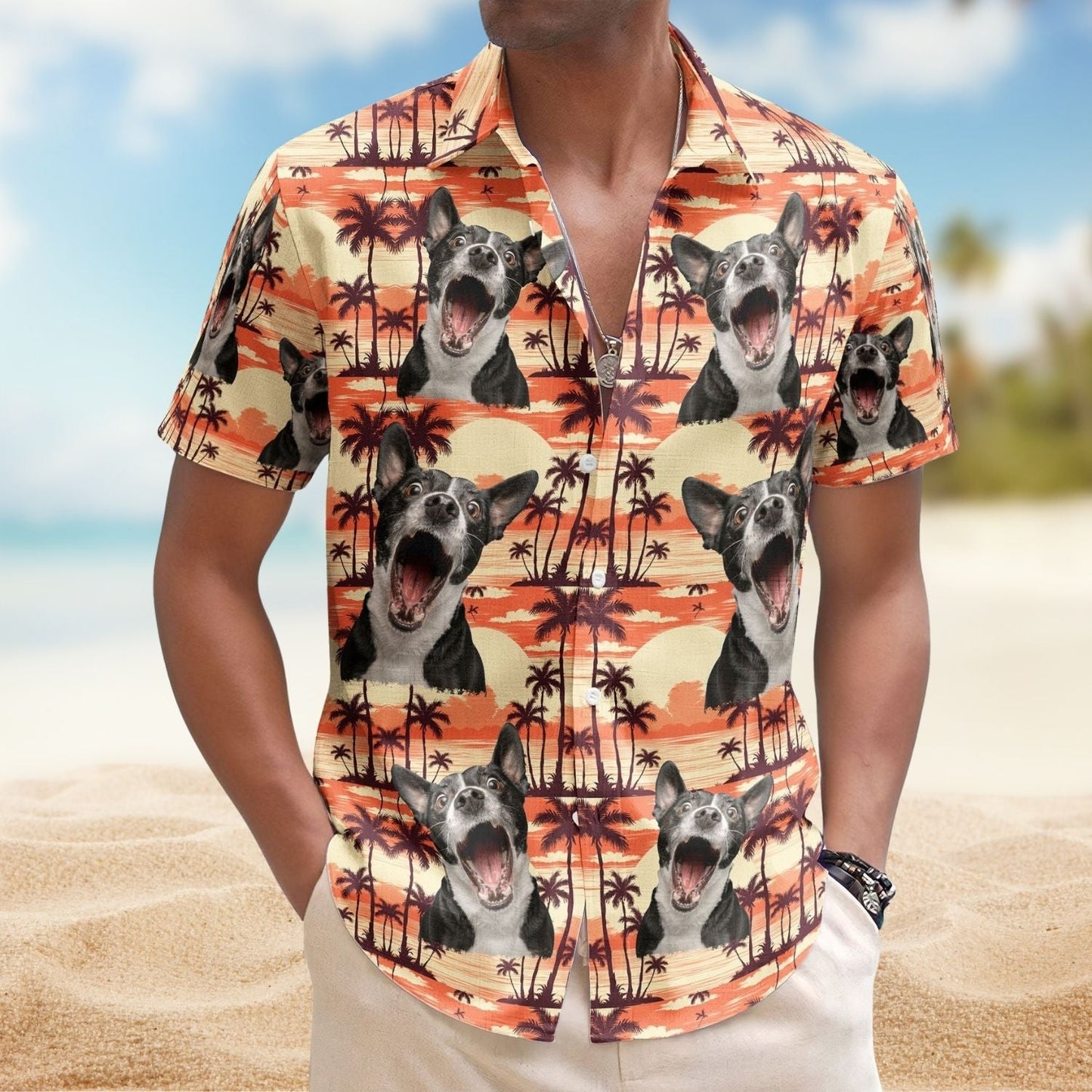 Floral Funny Hawaiian Beach Aloha Custom Photo Hawaiian Shirt For Personalized Vacation Style And Beach Travel