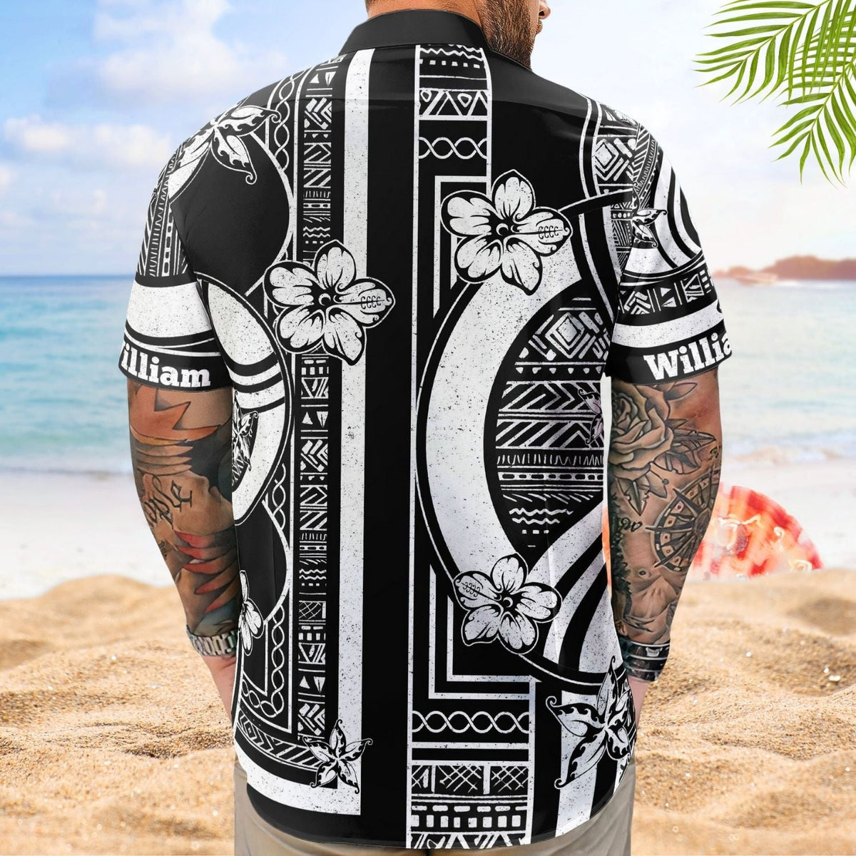 Vintage Black Personalized Aloha Kapa Hawaiian Name Hawaiian Shirt For Island Vacations And Everyday Style