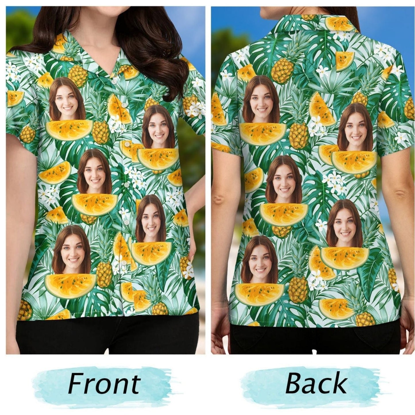 Custom Aloha Photo Family Pet Personalized Hawaiian Shirt For Warm Weather Events And Casual Wear