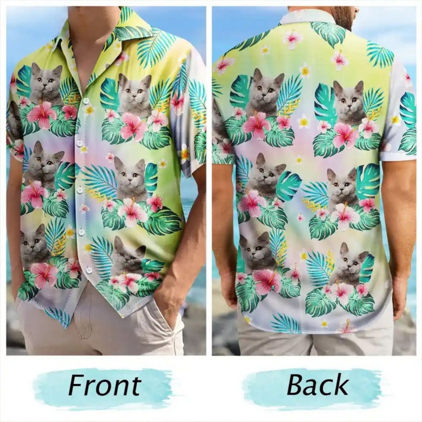 Tropical Funny Beach Family Vacation Custom Photo Hawaiian Shirt For Summer Vacation And Beach Travel