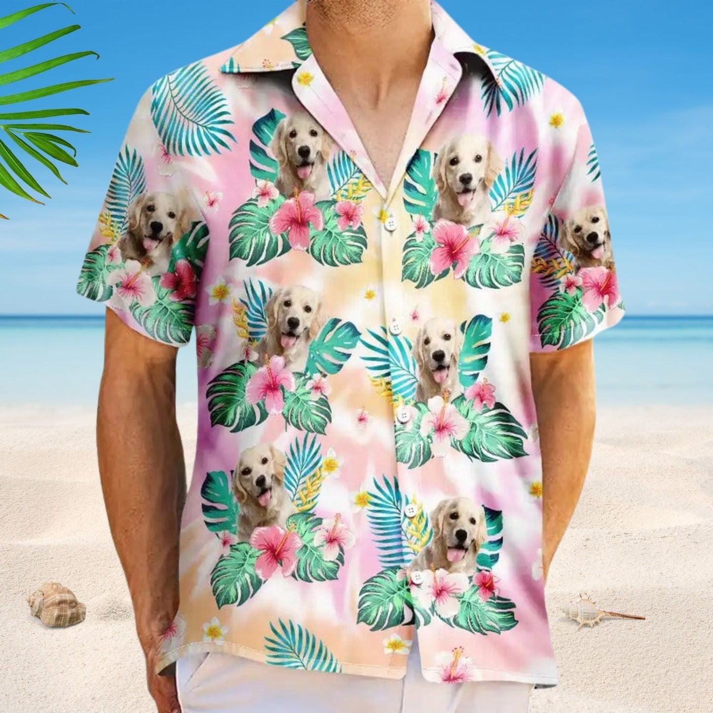 Tropical Funny Beach Family Vacation Custom Photo Hawaiian Shirt For Summer Vacation And Beach Travel