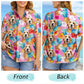 Tropical Custom Photo Pet Face Family Background Hawaiian Shirt For Coastal Travel And Summer Outings