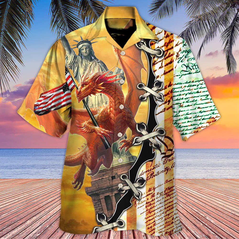 Dragon American Hawaiian Shirt For Island Vacations And Everyday Style