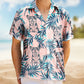 Custom Photo Pencil Drawing Palm Leaf Vacation Hawaiian Shirt For Summer Vacation And Beach Travel