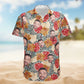 Funny Tropical Custom Face Leaf Photo Hawaiian Shirt For Warm Weather Events And Casual Wear
