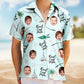 Custom Photo Reel Papa Personalized Hawaiian Shirt For Coastal Adventures, Vacation Travel, And Thoughtful Gift Giving