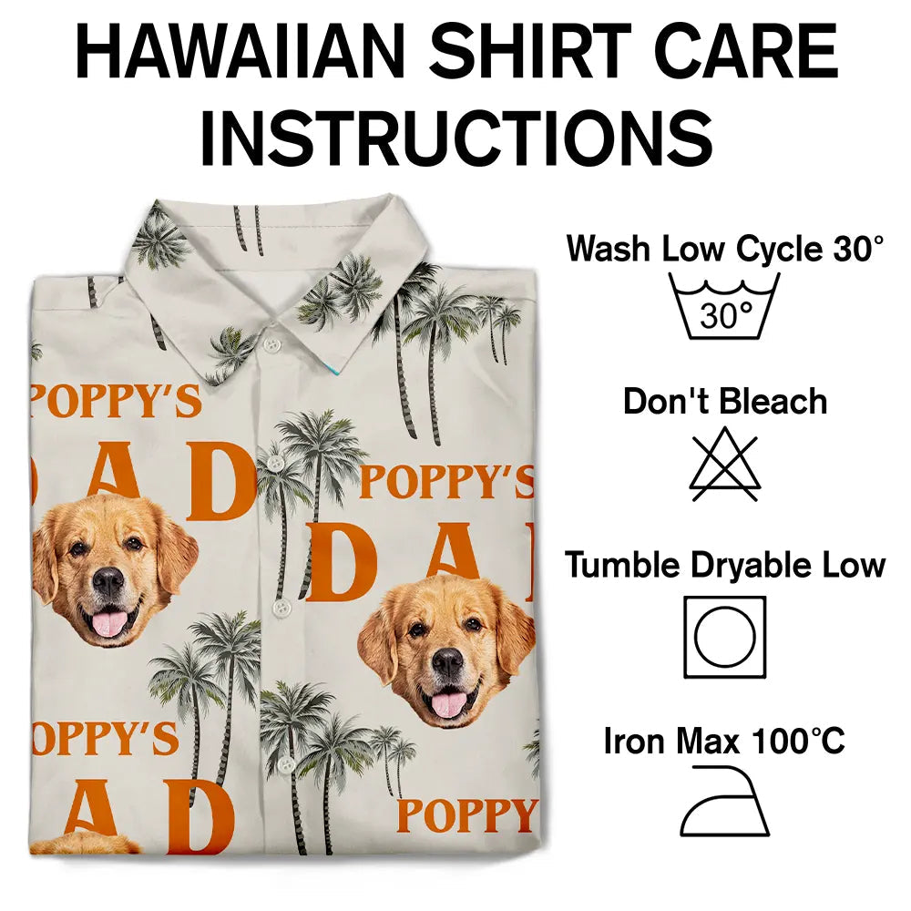 Dog Custom Photo Dad Personalized Hawaiian Shirt For Custom Photo Gifts, Sunny Getaways, And Relaxed Outdoor Styling