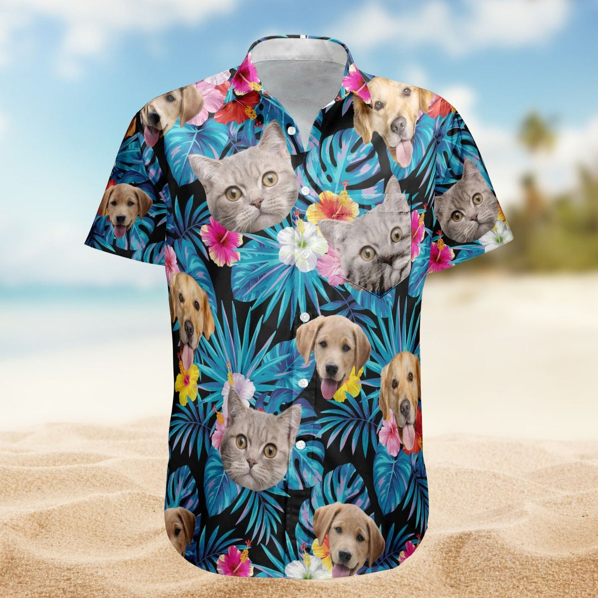 Tropical Floral Custom Face Photo Men Women Hawaiian Shirt For Nature Lovers And Coastal Travel
