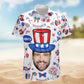 Funny Happy Custom Face 4Th July Personalized Hawaiian Shirt For Personalized Vacation Style And Beach Travel
