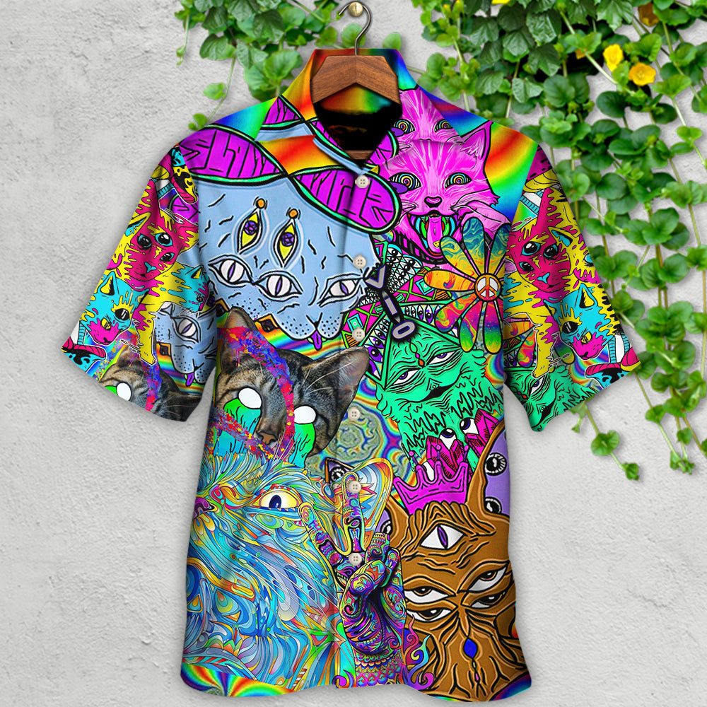 Bohemian Cat Break Hawaiian Shirt For Resort Getaways And Comfortable Summer Activities