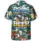 Fishing Beer Hawaiian Shirt For Coastal Travel, Casual Events, And Comfortable Summer Wear