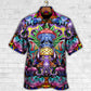 Bohemian Mushroom Skull Hawaiian Shirt For Coastal Adventures And Warm Weather Wear