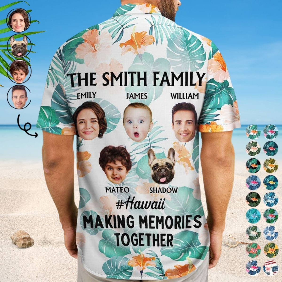 Tropical Vacation Custom Photo Traveling Beach Gift Hawaiian Shirt For Personalized Vacation Style And Beach Travel