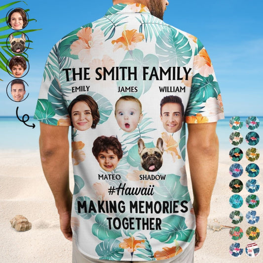 Tropical Vacation Custom Photo Traveling Beach Gift Hawaiian Shirt For Personalized Vacation Style And Beach Travel